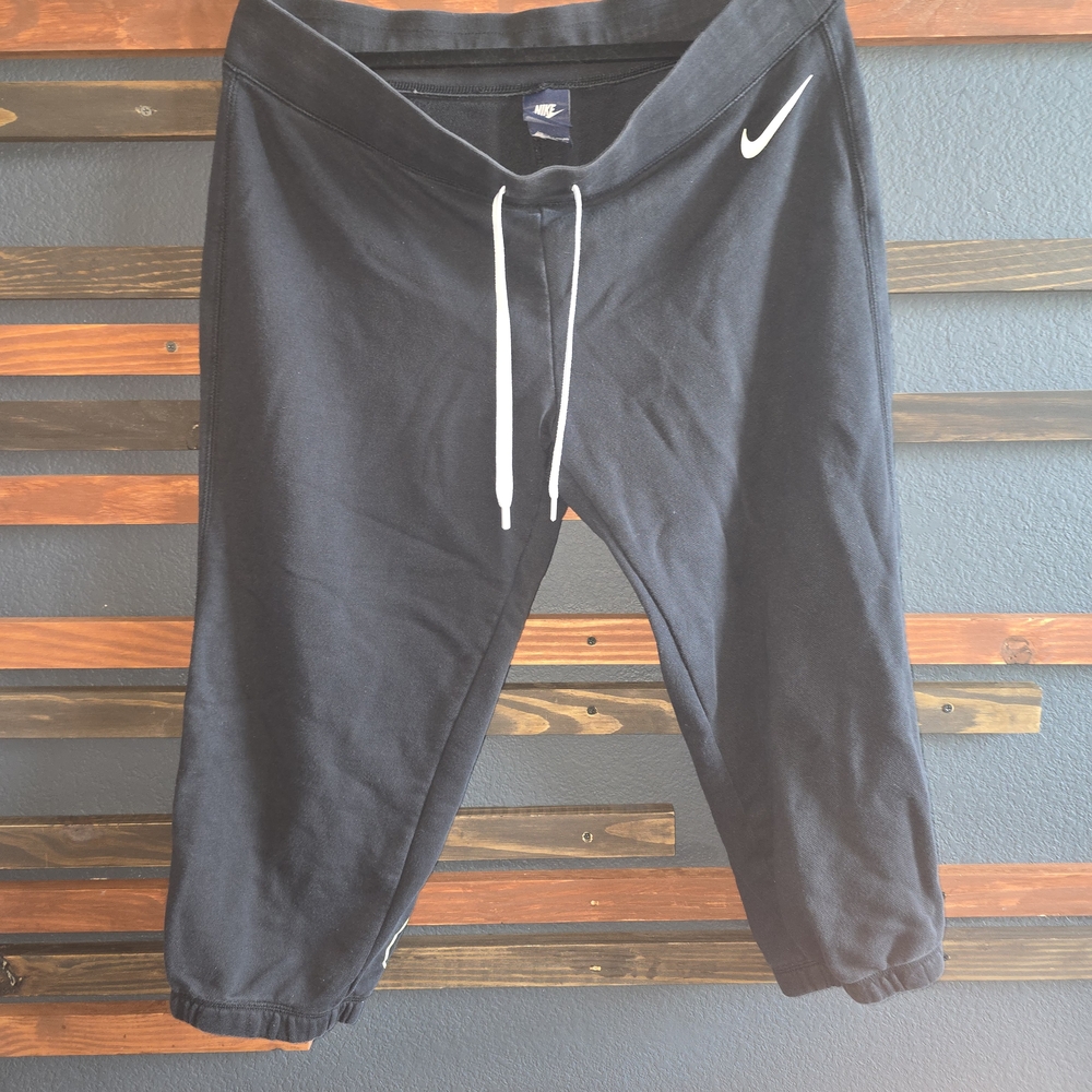 Nike Women's black Joggers with White Rainbow Accents Size XL.